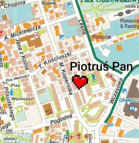 Piotruś Pan by Orzechowa Przystań Centrum blisko plaży Ustka